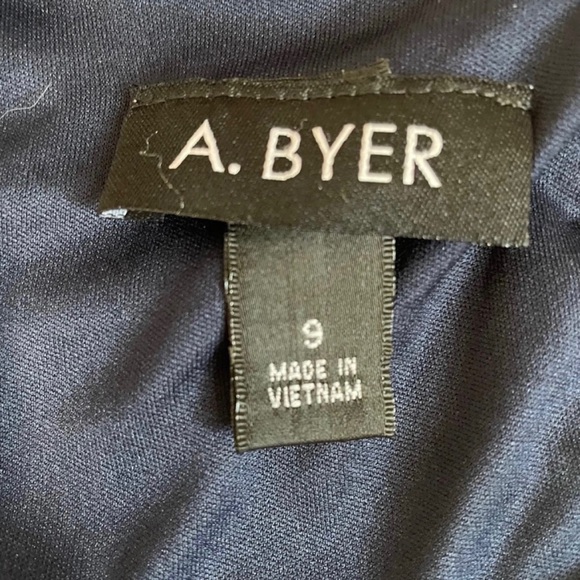 A. Byer Women’s Navy Blue Lace Halter Fit And Flare Mini Dress, Size 9 Juniors - Picture 8 of 12